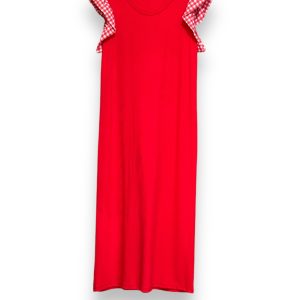 Vestido para mujer manga a la sisa color rojo
