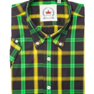 CAMISA RELCO CK-48 NEGRA VERDE JAMAICA