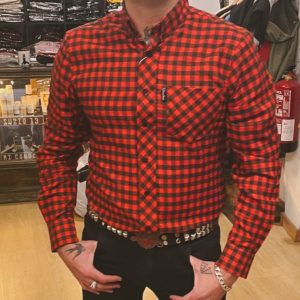 CAMISA CUADROS ROJOS MANGA LARGA HARD TO HANDLE